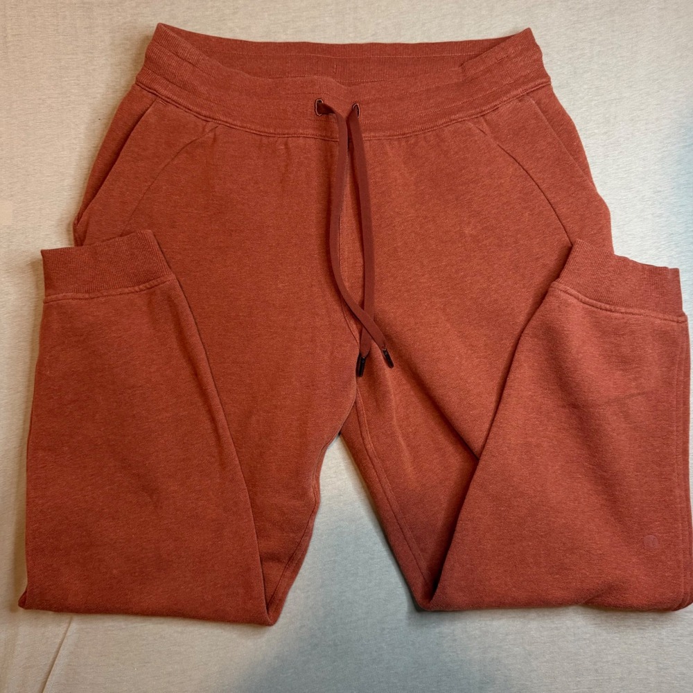 Lululemon Scuba High-Rise Jogger 10 Terracotta Rust Heathered‎ Fleece Sweatpants